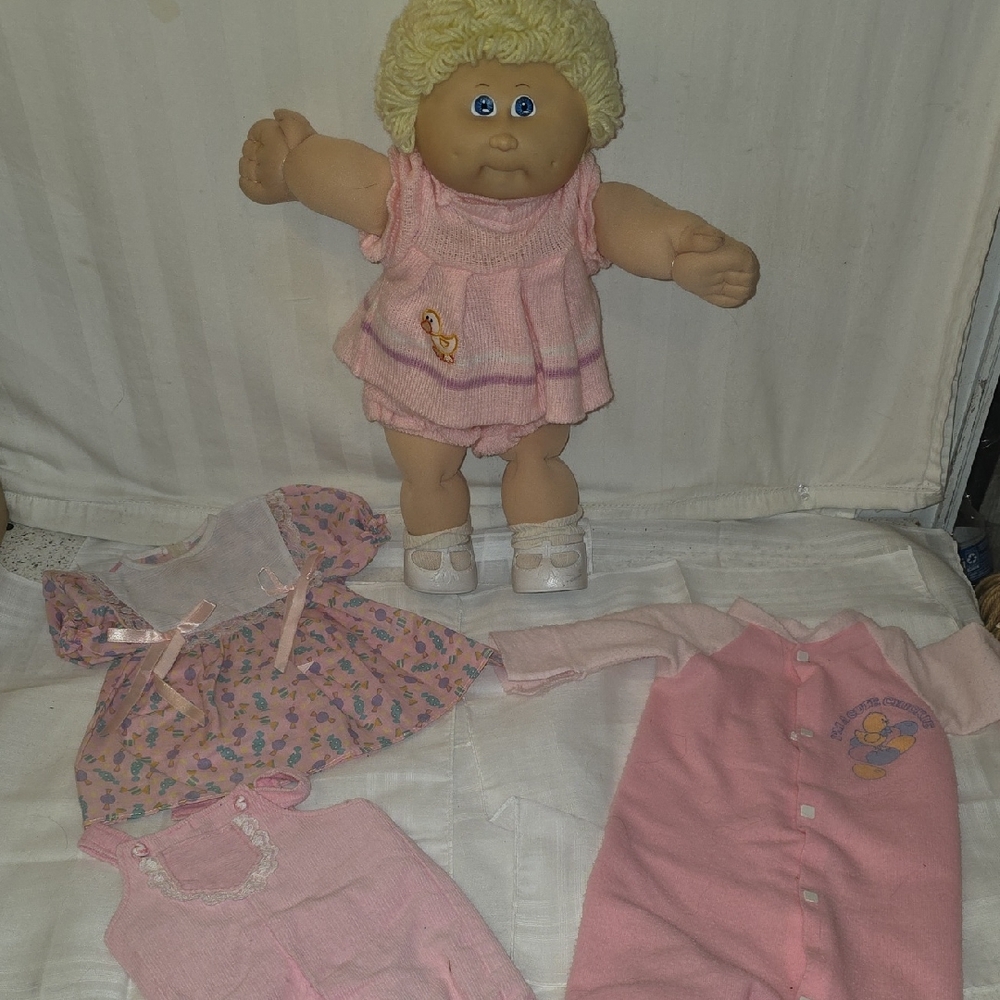 SOLD HM9 KT Factory Cabbage Patch Doll in Original CPK Duck Dress Outfit